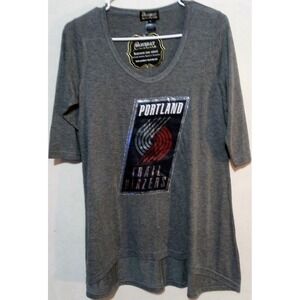 NEW GameDay Couture Women's NBA Portland‎ Trailblazers Sequin Tunic Top, Small
